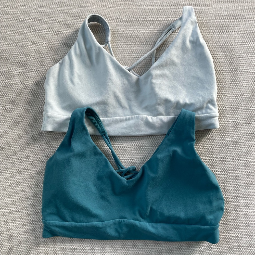 2 Athleta Solace Sports Bras, Size L, A-C cup